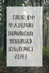 落实《中华人民共和国海南自由贸易港法》论坛在海口召开