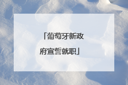 葡萄牙新政府宣誓就职