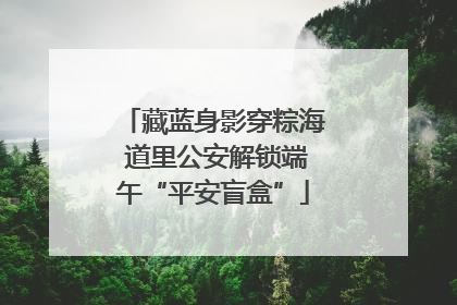 藏蓝身影穿粽海 道里公安解锁端午“平安盲盒”