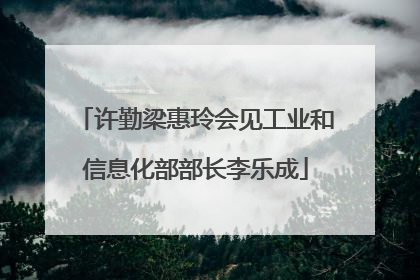 许勤梁惠玲会见工业和信息化部部长李乐成