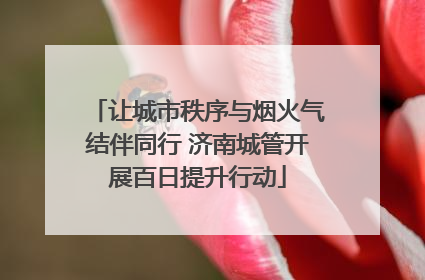 让城市秩序与烟火气结伴同行 济南城管开展百日提升行动
