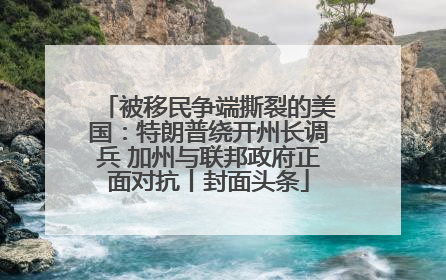 被移民争端撕裂的美国：特朗普绕开州长调兵 加州与联邦政府正面对抗丨封面头条