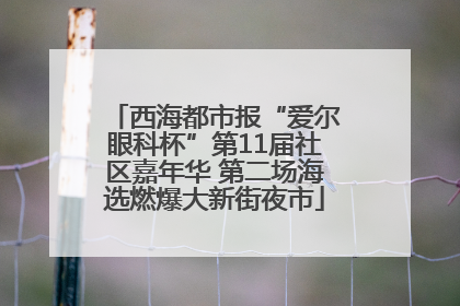 西海都市报“爱尔眼科杯”第11届社区嘉年华 第二场海选燃爆大新街夜市