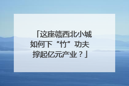 这座赣西北小城如何下“竹”功夫撑起亿元产业？