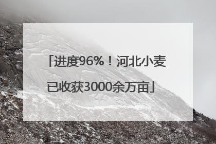 进度96%！河北小麦已收获3000余万亩