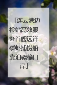 连云港边检站高效服务首艘远洋磷虾捕捞船靠泊赣榆口岸