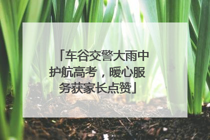 车谷交警大雨中护航高考，暖心服务获家长点赞