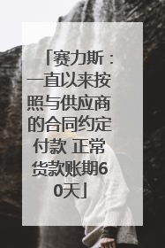 赛力斯：一直以来按照与供应商的合同约定付款 正常货款账期60天