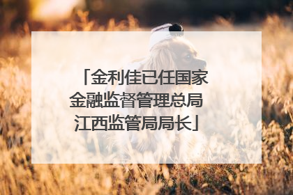金利佳已任国家金融监督管理总局江西监管局局长