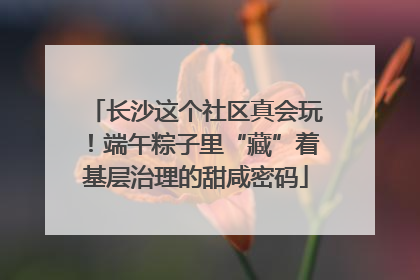 长沙这个社区真会玩！端午粽子里“藏”着基层治理的甜咸密码