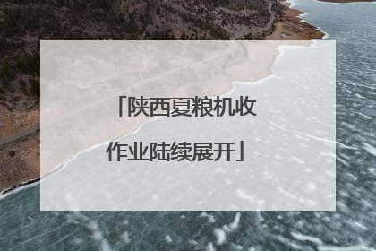 陕西夏粮机收作业陆续展开