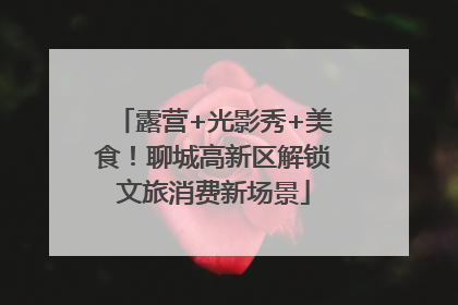 露营+光影秀+美食！聊城高新区解锁文旅消费新场景