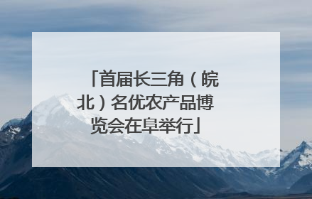 首届长三角（皖北）名优农产品博览会在阜举行