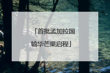 首批孟加拉国输华芒果启程