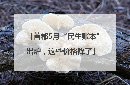 首都5月“民生账本”出炉，这些价格降了