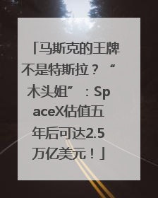 马斯克的王牌不是特斯拉？“木头姐”：SpaceX估值五年后可达2.5万亿美元！