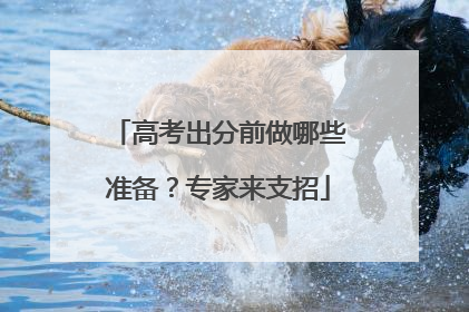 高考出分前做哪些准备？专家来支招