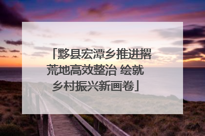 黟县宏潭乡推进撂荒地高效整治 绘就乡村振兴新画卷