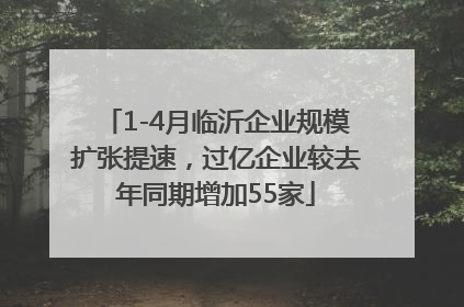 1-4月临沂企业规模扩张提速，过亿企业较去年同期增加55家