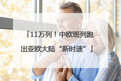11万列！中欧班列跑出亚欧大陆“新时速”