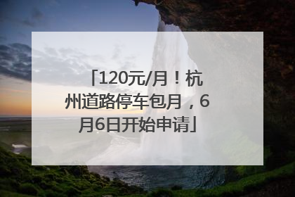 120元/月！杭州道路停车包月，6月6日开始申请