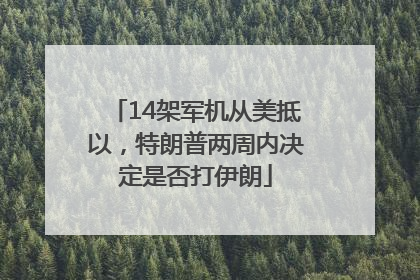 14架军机从美抵以，特朗普两周内决定是否打伊朗