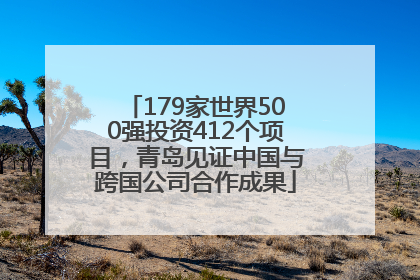 179家世界500强投资412个项目，青岛见证中国与跨国公司合作成果