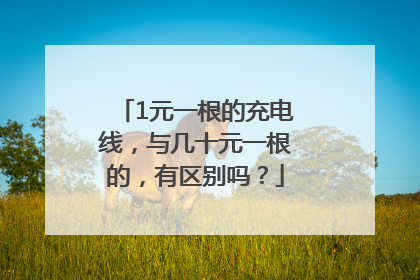 1元一根的充电线，与几十元一根的，有区别吗？