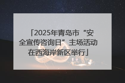 2025年青岛市“安全宣传咨询日”主场活动在西海岸新区举行