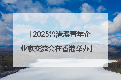 2025鲁港澳青年企业家交流会在香港举办