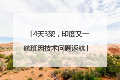 4天3架，印度又一航班因技术问题返航
