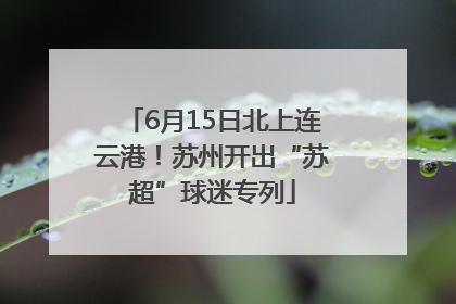 6月15日北上连云港！苏州开出“苏超”球迷专列