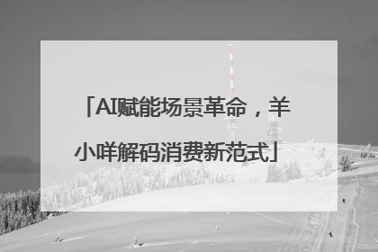 AI赋能场景革命，羊小咩解码消费新范式