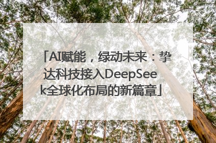 AI赋能，绿动未来：挚达科技接入DeepSeek全球化布局的新篇章