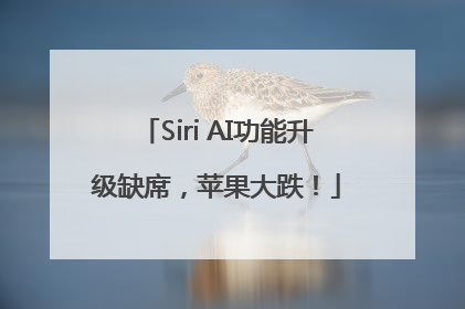 Siri AI功能升级缺席，苹果大跌！